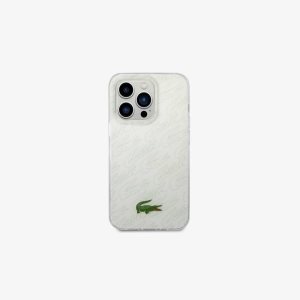 Lacoste Checkerboard Print iPhone 14 Pro Valkoinen | KXJ-623508