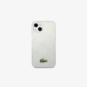 Lacoste Checkerboard Print iPhone 14 Valkoinen | BJF-549126