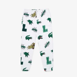 Lacoste Comic Print Trackpants Valkoinen | XPJ-583496