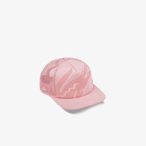 Lacoste Crocodile Print Neoprene And Mesh Pinkki | YJC-701624