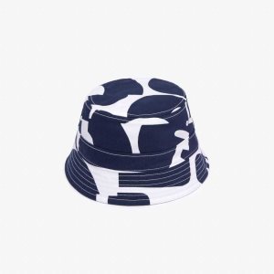 Lacoste Heritage Reversible Print Or Solid Puuvilla Bucket Laivastonsininen Sininen Valkoinen | YCL-086312