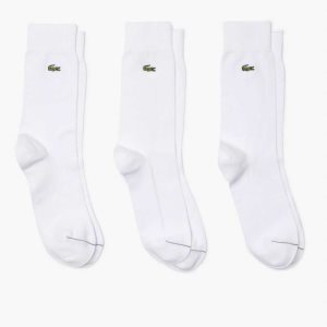 Lacoste High-Cut Puuvilla Pique 3-Pack Valkoinen | ZWC-695248