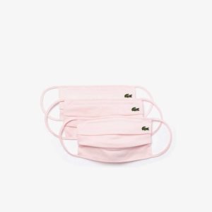 Lacoste L.12.12 Face Masks 3-Pack Vaaleanpinkki | MYK-341289