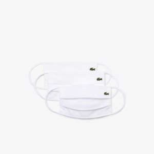 Lacoste L.12.12 Face Masks 3-Pack Valkoinen | GIB-309645