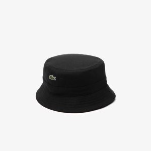 Lacoste Organic Puuvilla Bucket Mustat | YBC-734952