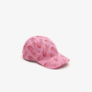 Lacoste Organic Puuvilla Vintage Print Pinkki Punainen | DJS-601743