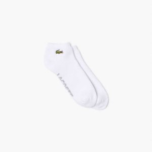 Lacoste SPORT Branded Stretch Puuvilla Low-Cut Valkoinen Harmaat | MHR-790835