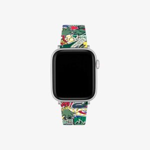 Lacoste Silikoni Comic Print Apple Strap Vihreä | ALD-012685