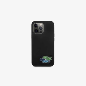 Lacoste Silikoni iPhone 14 Pro Mustat | FNR-328501