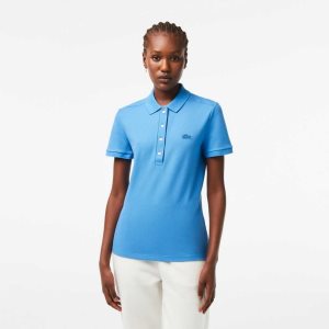 Lacoste Slim Fit Stretch Puuvilla Pique Sininen | NRD-803491