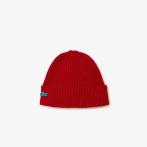 Lacoste Speckled Villa Beanie Punainen | SUO-956307