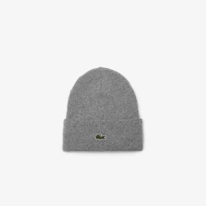 Lacoste Villa Beanie Harmaat | HIL-519072