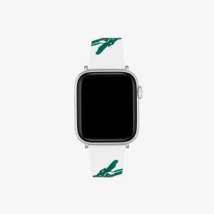 Lacoste White Strap For Apple Valkoinen | WHT-483970