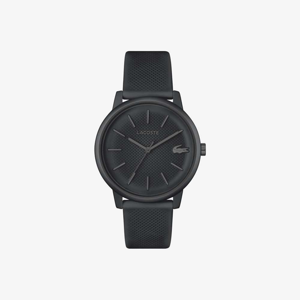 Lacoste 12.12 Move 3 Hands Black Silikoni Mustat | COR-541027