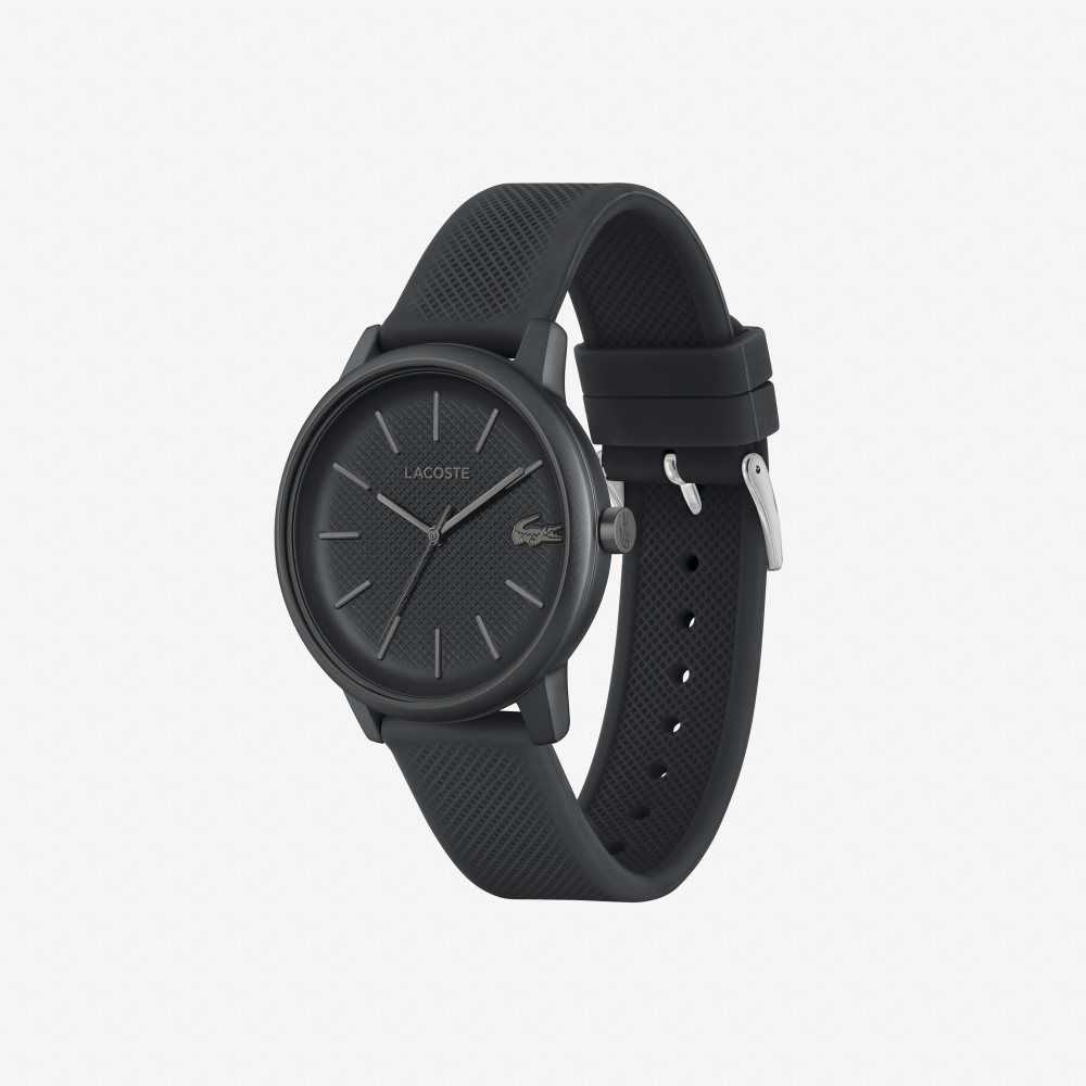 Lacoste 12.12 Move 3 Hands Black Silikoni Mustat | UQT-360421