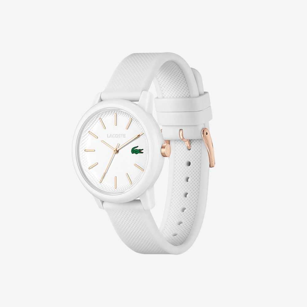 Lacoste 12.12 White Silikoni Strap Valkoinen | SLU-735024