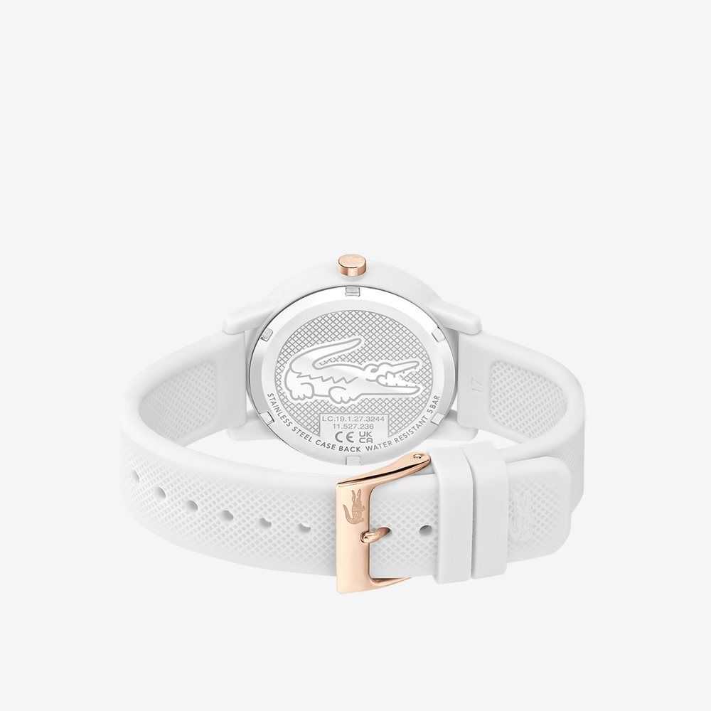 Lacoste 12.12 White Silikoni Strap Valkoinen | SLU-735024