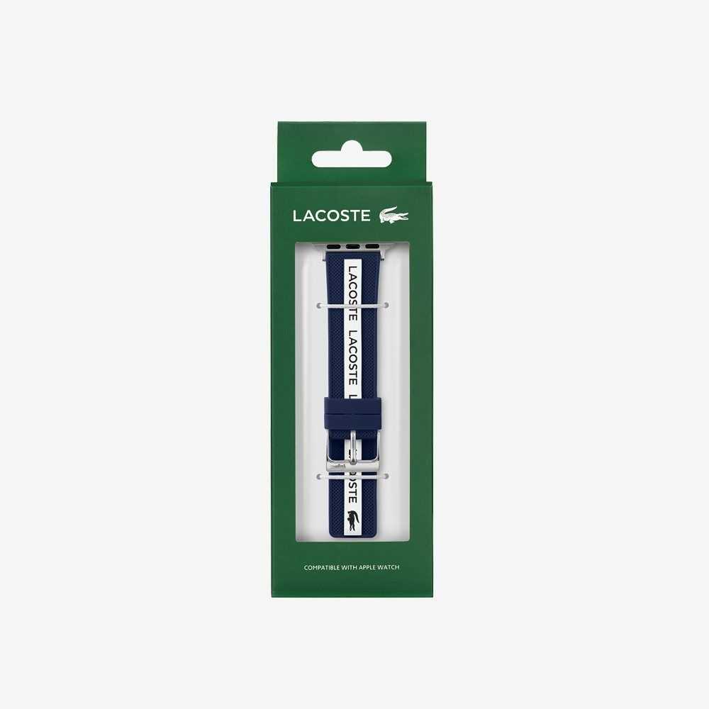 Lacoste Blue Silikoni Apple Strap Mustat | NJT-503621