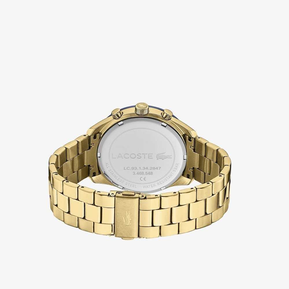 Lacoste Boston Kronografi Ionic Gold Plated Kultaiset | DKJ-795280