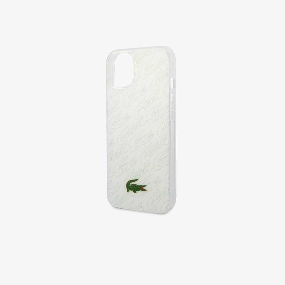 Lacoste Checkerboard Print iPhone 14 Plus Valkoinen | IWQ-163247