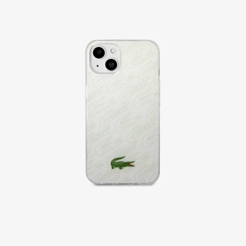 Lacoste Checkerboard Print iPhone 14 Plus Valkoinen | IWQ-163247