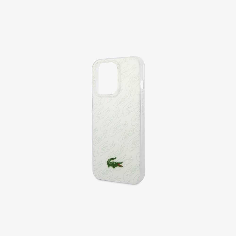 Lacoste Checkerboard Print iPhone 14 Pro Valkoinen | KXJ-623508