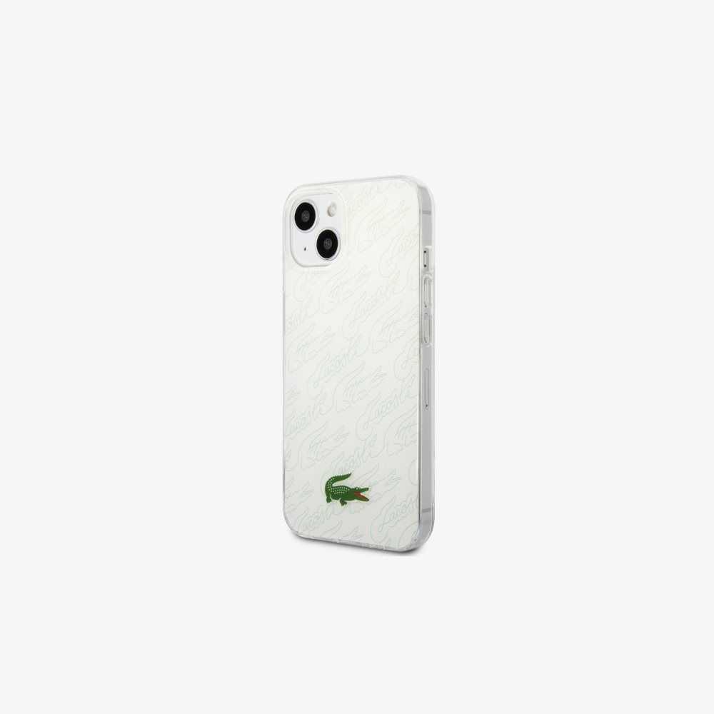 Lacoste Checkerboard Print iPhone 14 Valkoinen | BJF-549126