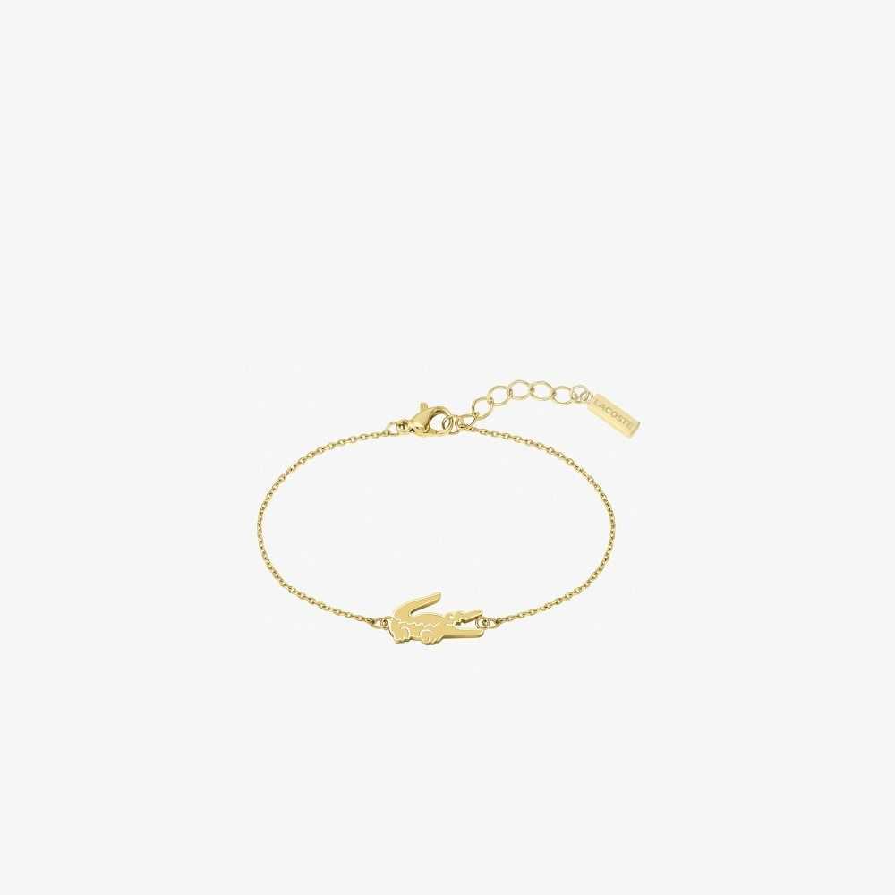 Lacoste Crocodile Bracelet Kultaiset | SCT-975631