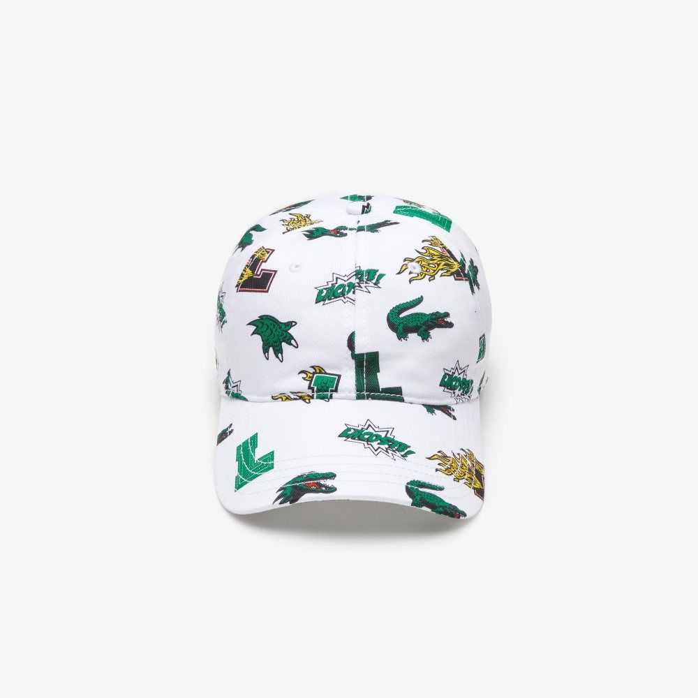 Lacoste Crocodile Print Valkoinen | ODN-698214