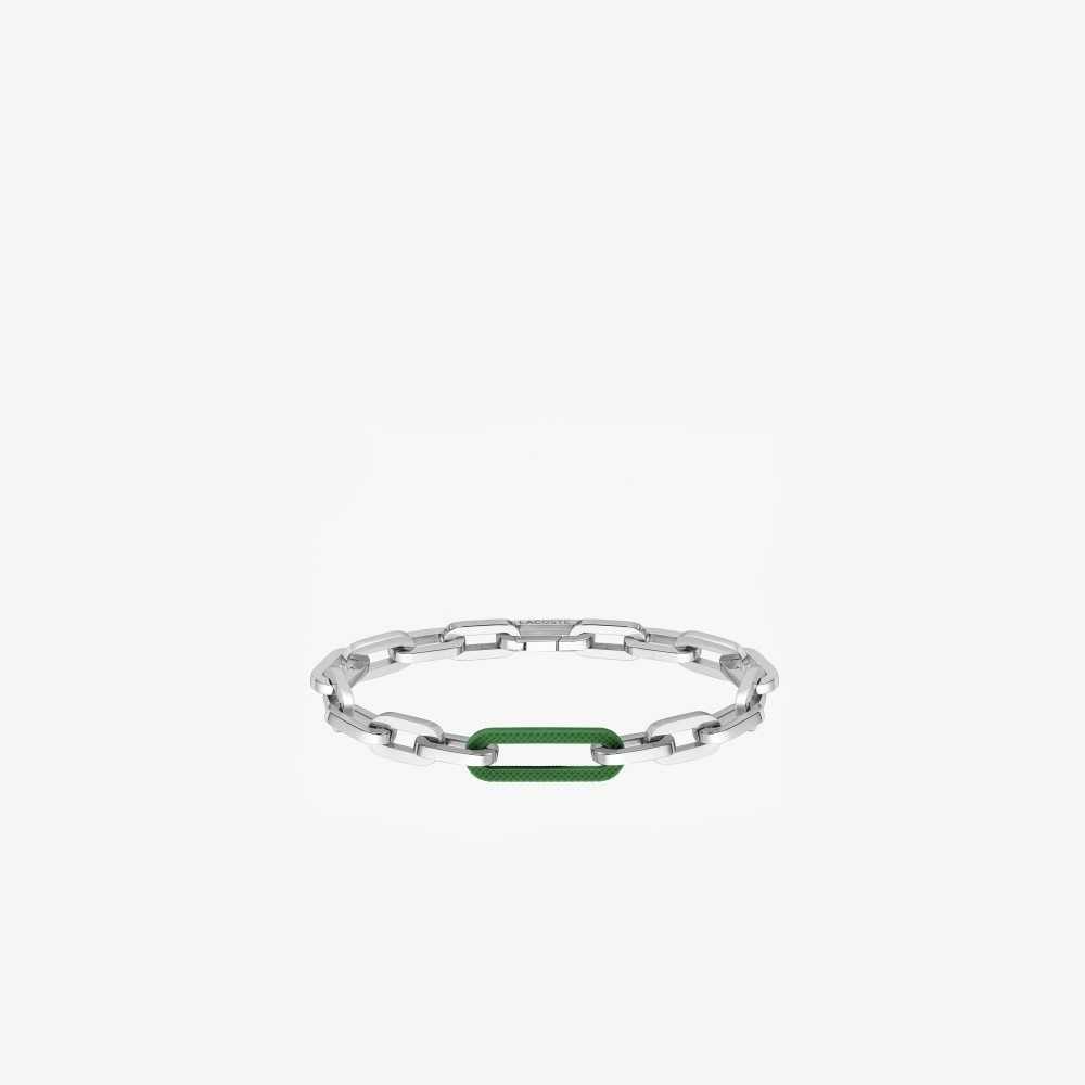 Lacoste Ensemble Bracelet Hopea Vihreä | UHD-180927