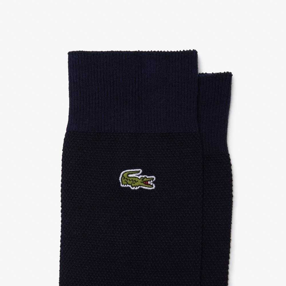 Lacoste High-Cut Puuvilla Pique 3-Pack Laivastonsininen Sininen | SYB-639425