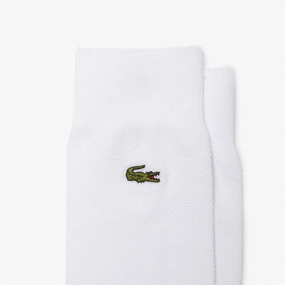 Lacoste High-Cut Puuvilla Pique 3-Pack Valkoinen | LIS-523987