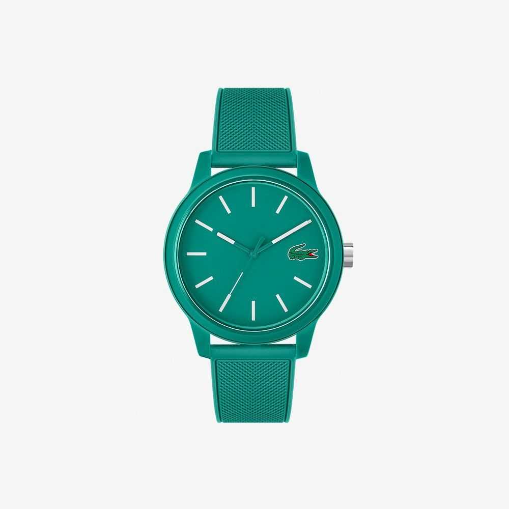 Lacoste L.12.12 3 Hands Green Silikoni Mustat | AWH-325107