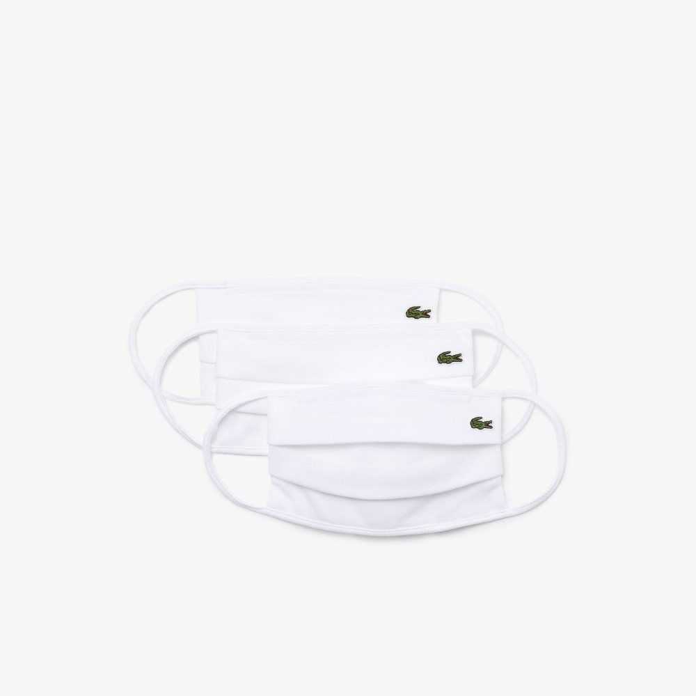 Lacoste L.12.12 Face Masks 3-Pack Valkoinen | OHJ-872956