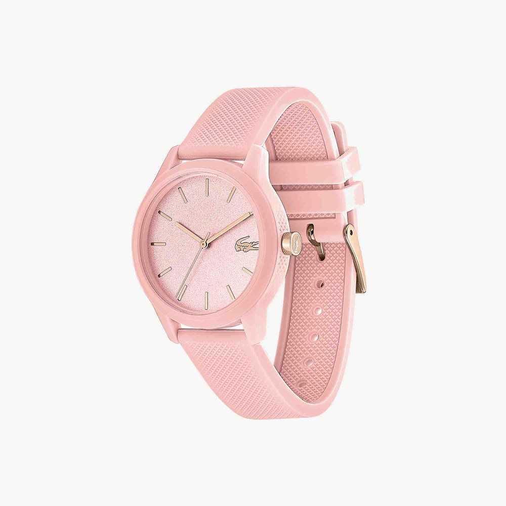 Lacoste L.12.12 Pink Silikoni Petit Pique Strap Pinkki | FAU-518237