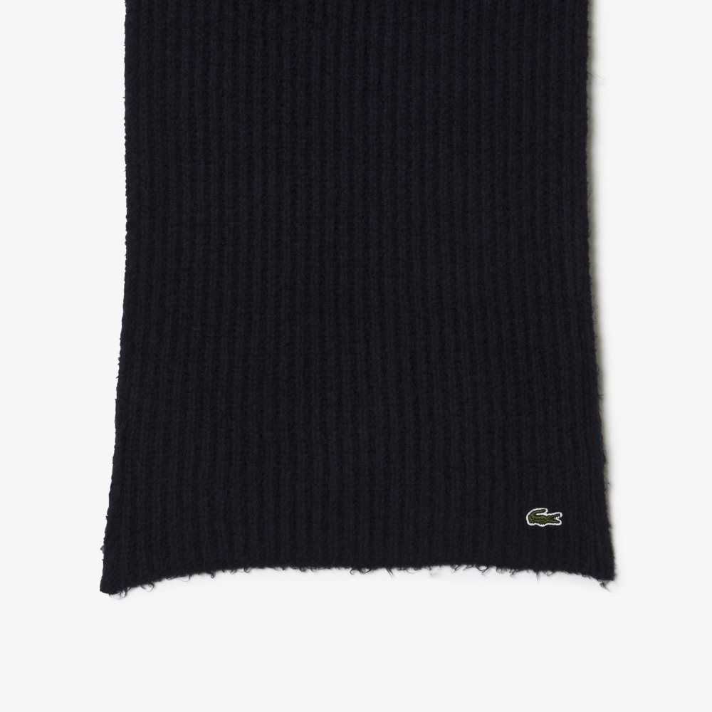 Lacoste Large Ribbed Villa Scarf Laivastonsininen Sininen | DUL-526893