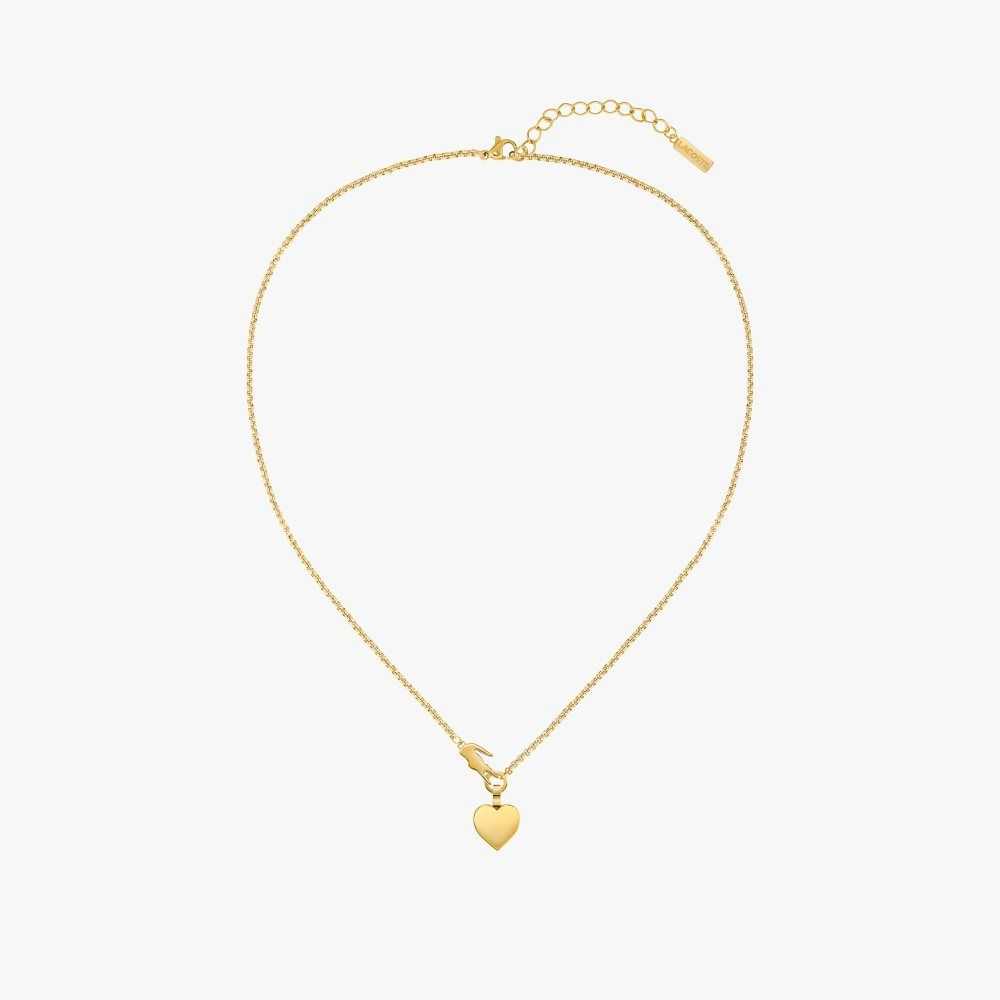 Lacoste Love My Croc Necklace Kultaiset | KVR-476385