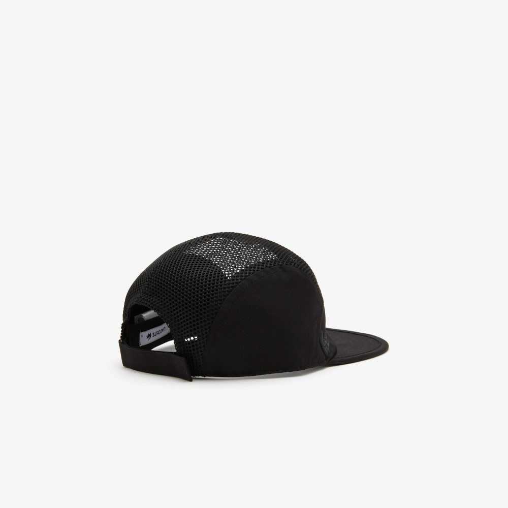 Lacoste Mesh Panel Soft Visor Mustat | EXV-839472