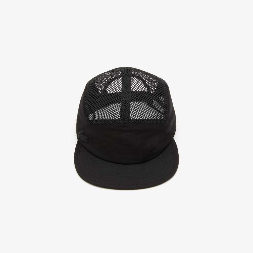 Lacoste Mesh Panel Soft Visor Mustat | EXV-839472