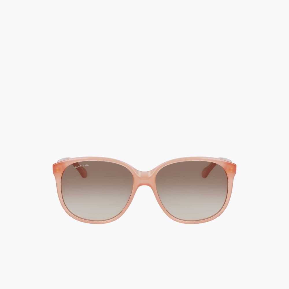 Lacoste Modified Rectangle Acetate Oversize Look Pinkki | ZEI-807265