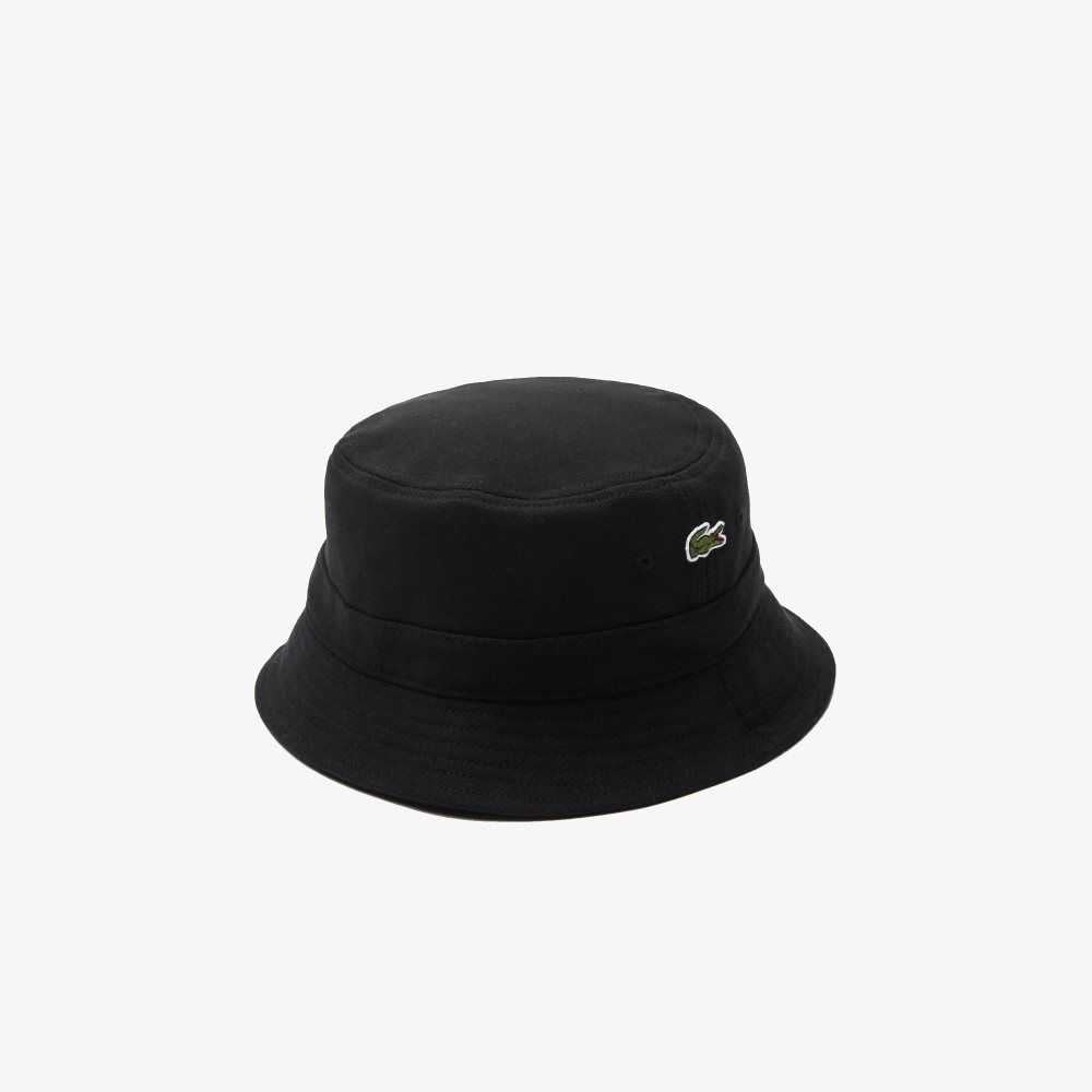 Lacoste Organic Puuvilla Bucket Mustat | YBC-734952