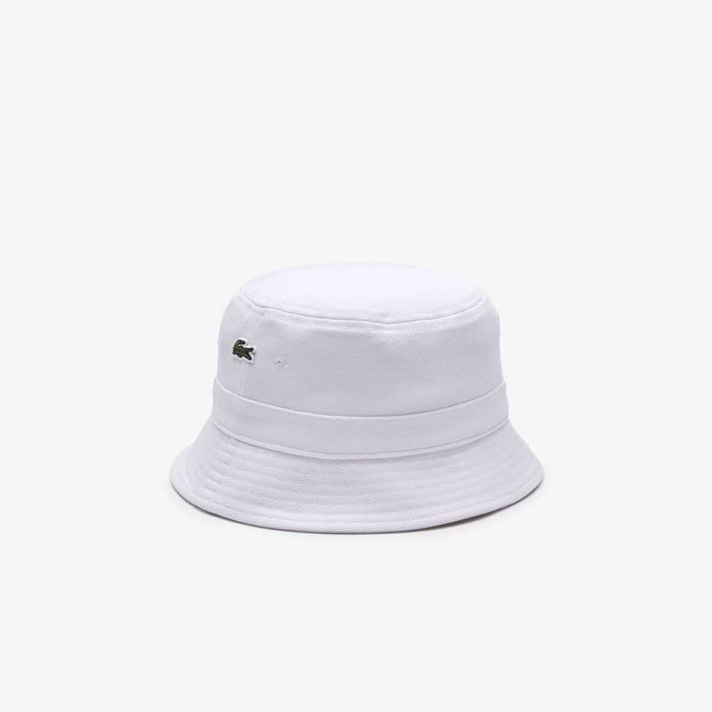 Lacoste Organic Puuvilla Bucket Valkoinen | TZG-846352