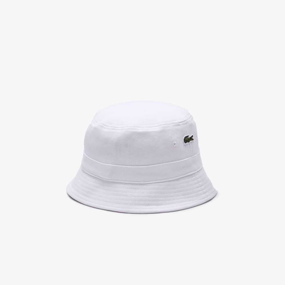 Lacoste Organic Puuvilla Bucket Valkoinen | TZG-846352