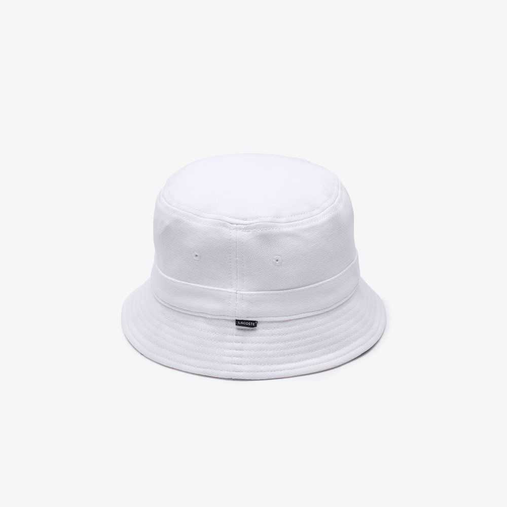 Lacoste Organic Puuvilla Bucket Valkoinen | TZG-846352