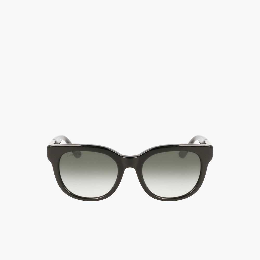 Lacoste Oval Acetate Croco Skin Mustat | CHZ-857120