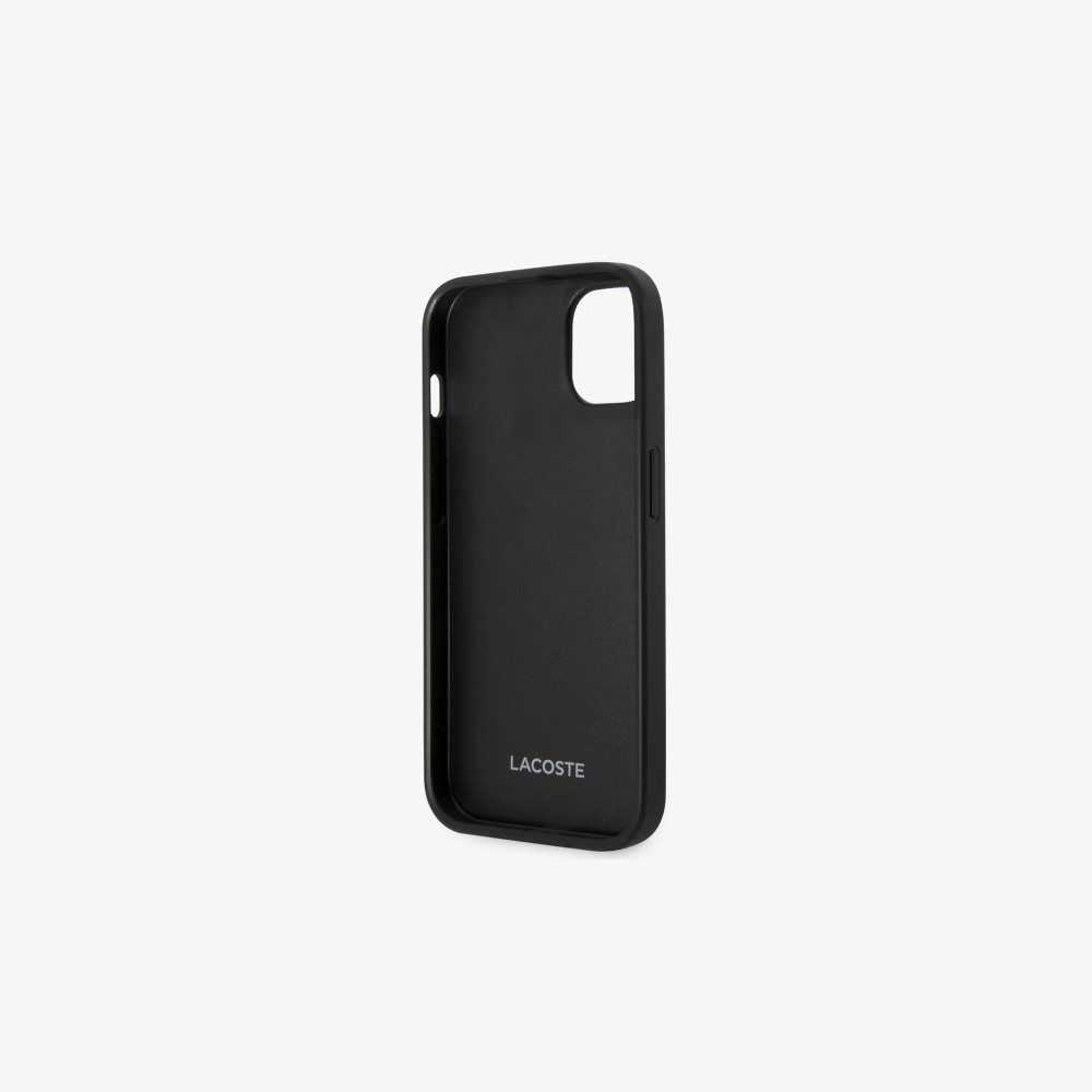 Lacoste Petit Pique Effect iPhone 14 Mustat | FLH-026587