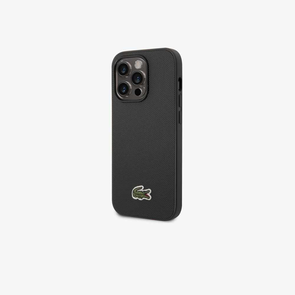 Lacoste Petit Pique Effect iPhone 14 Pro Max Mustat | DWN-046237