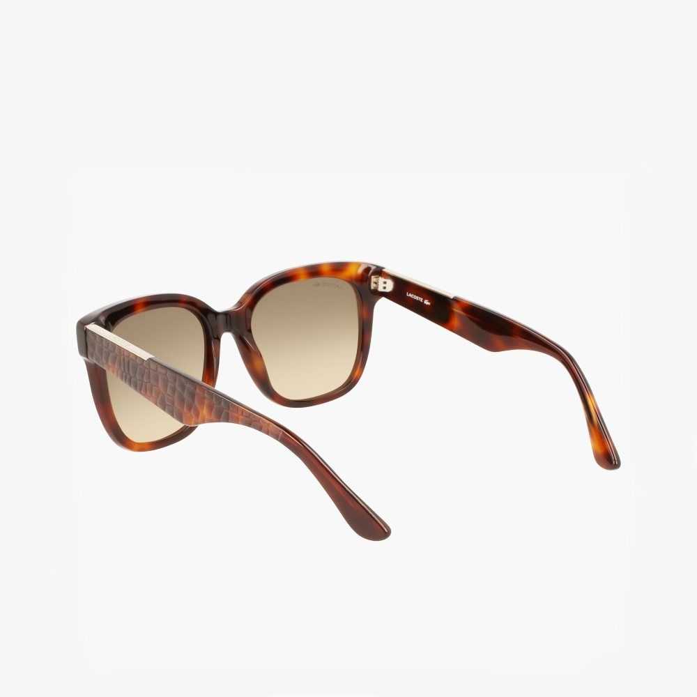 Lacoste Rectangle Acetate Croco Skin Monivärinen | UFA-153489