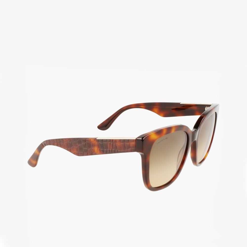 Lacoste Rectangle Acetate Croco Skin Monivärinen | UFA-153489