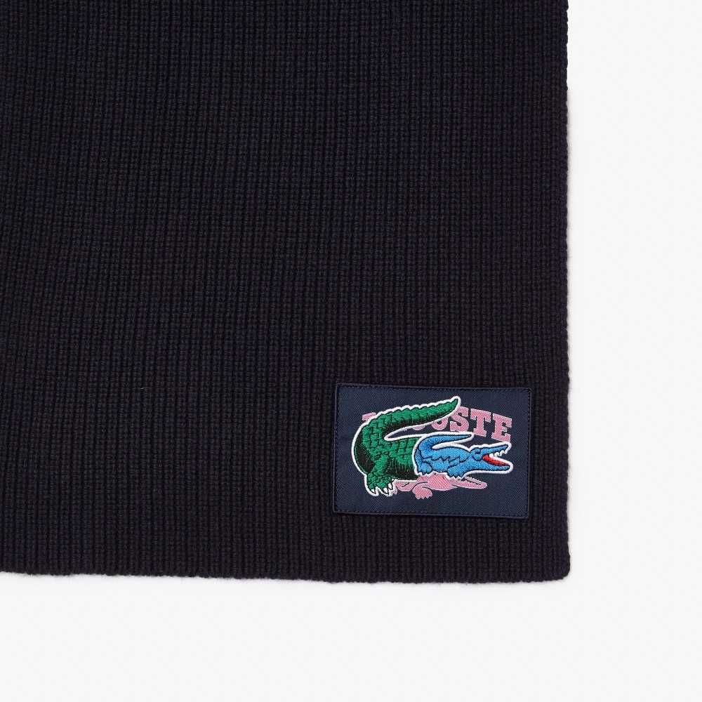 Lacoste Ribbed Villa Beanie And Scarf Gift Set Laivastonsininen Sininen | GZO-981370